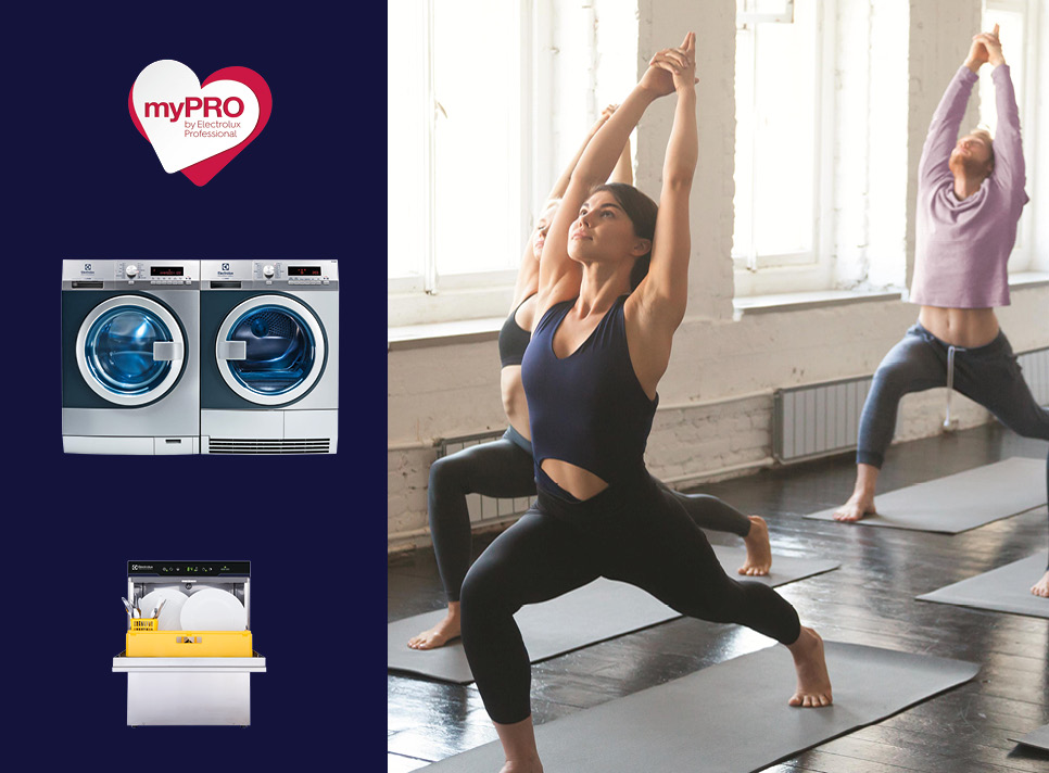 Beste Wasch- und Spültechnik für Ihre Sportvereine und Fitnessclubs mit myPRO von Electrolux Professional
