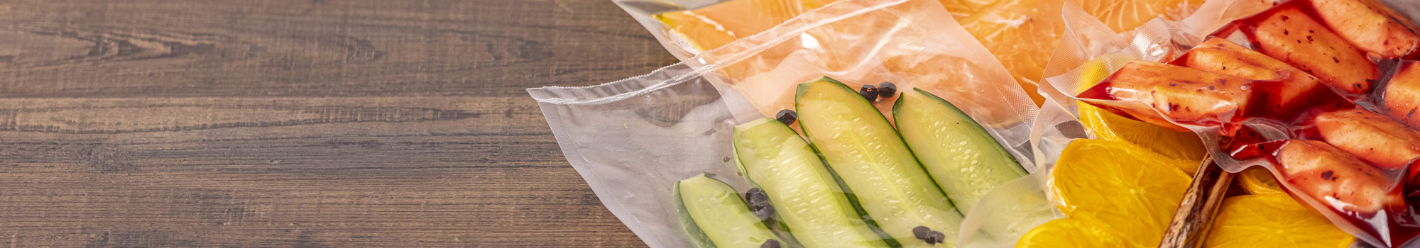 Freshly Packed Ingredients with Advanced Commercial Vacuum Sealing Equipment Freshly Packed Ingredients with Advanced Commercial Vacuum Sealing Equipment