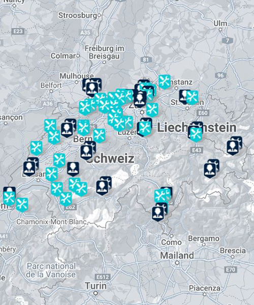 Händler- und Servicepartnersuche Schweiz