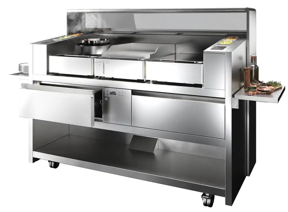 LiberoPro Die vielseitige, mobile und professionelle, steckerfertige Küchenlösung, mobile Kochstation, Kochfelder und Mini-Kombidämpfer LiberoPro von Electrolux Professional