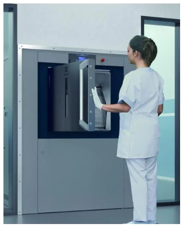 Hygienische Wäschereilösungen: Dekontaminierung, Barriere-Waschmaschinen, Trennwand-Waschmaschinen, Trockner, Trockenschränke, Desinfektionsmaschinen von Electrolux Professional