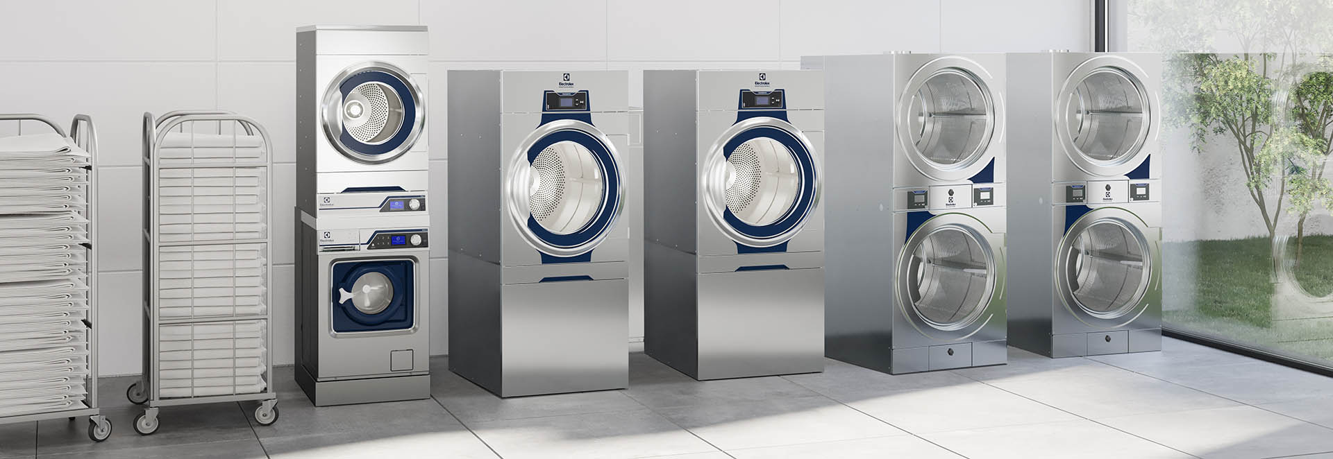 Gewerbliche Waschmaschinen und Trockner der Linie 6000 von Electrolux Professional