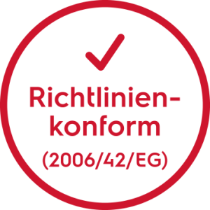 Maschinenrichtlinienkonform (2006/42/EG)