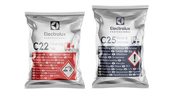 Phosphat- und Phosphorfreie Chemikalien, wie Reinigungs-Tabs, von Electrolux Professional