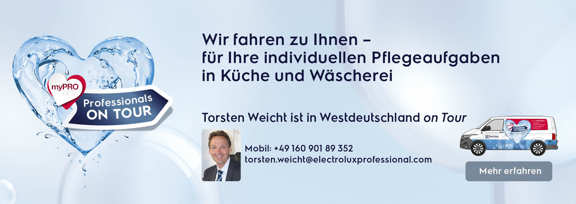 myPRO Roadshow – für Sie auf Tour mit Geräten von Electrolux Professional