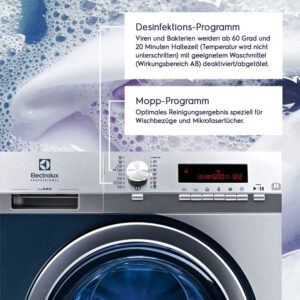 Desinfektions- und Mopp-Programme bei den myPRO Waschmaschinen von Electrolux Professional