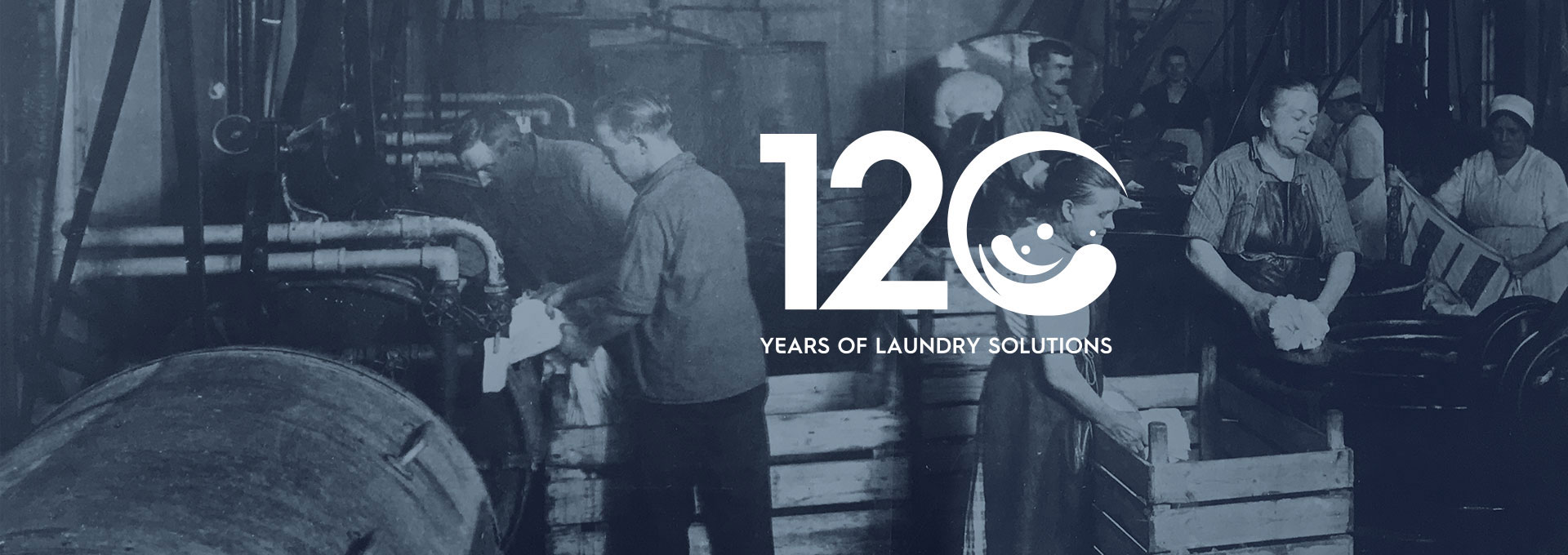 Banner escritorio aniversario lavanderia 120 años