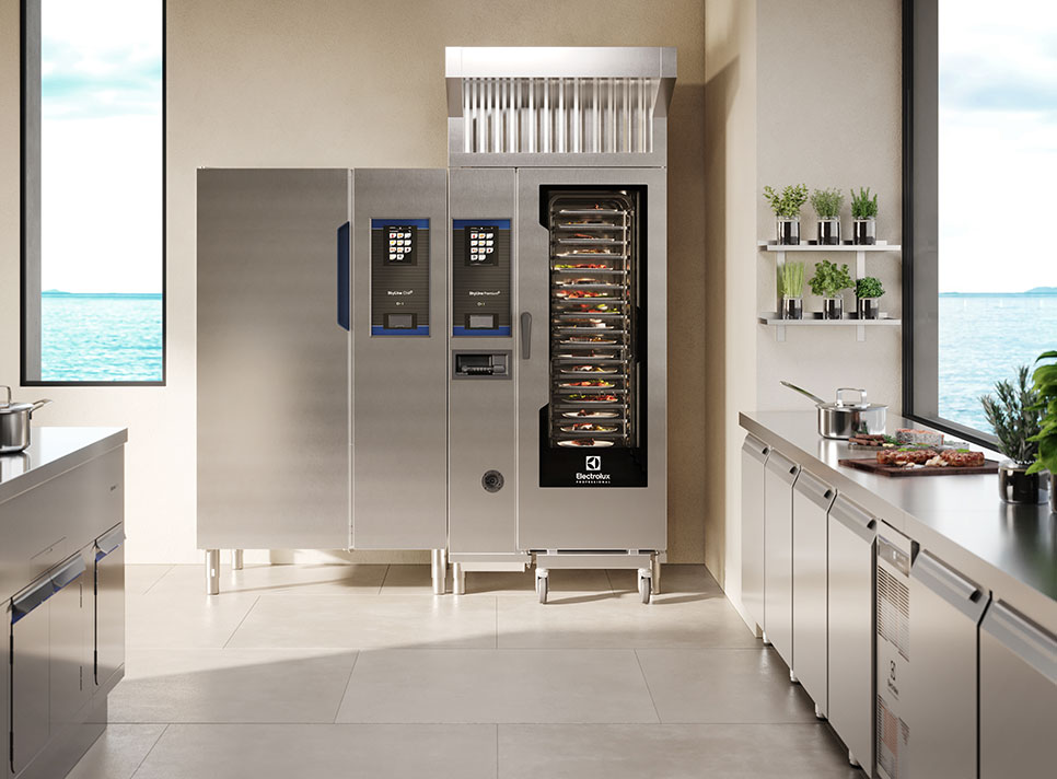 Combi ovens, blast chillers, refrigerated counters