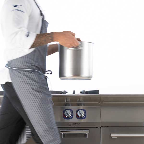 chef with pan
