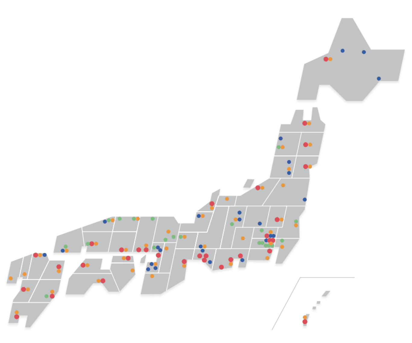 全国のサービス拠点マップ