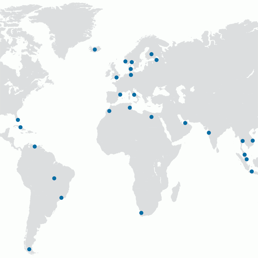 wold map ports customer care, service partners wold map ports customer care, service partners