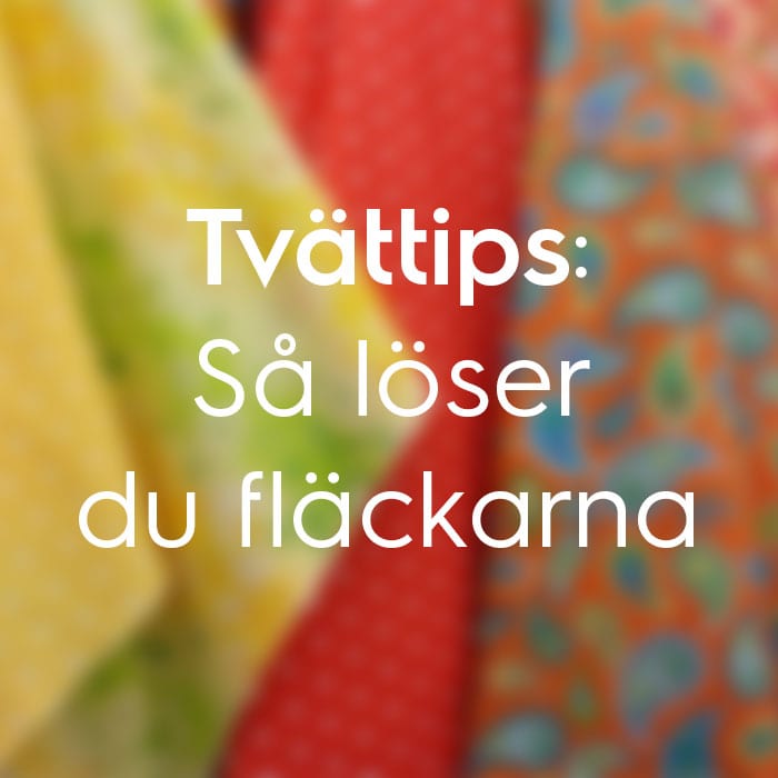 Tvätttips