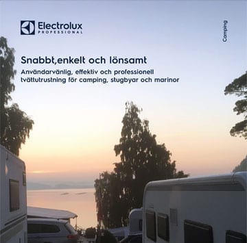 Campingbroschyr tvättutrustning från Electrolux Professional