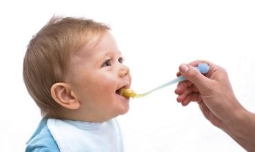 baby being fed