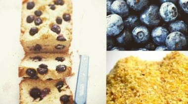 Blueberry and polenta cakes