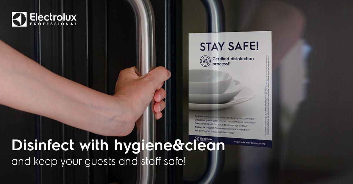 Disinfect with hygiene&clean Dishwasher line and keep customers safe