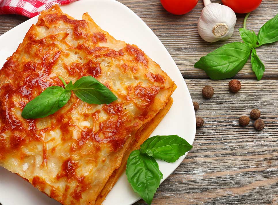 lasagna cooked in GourmeXpress